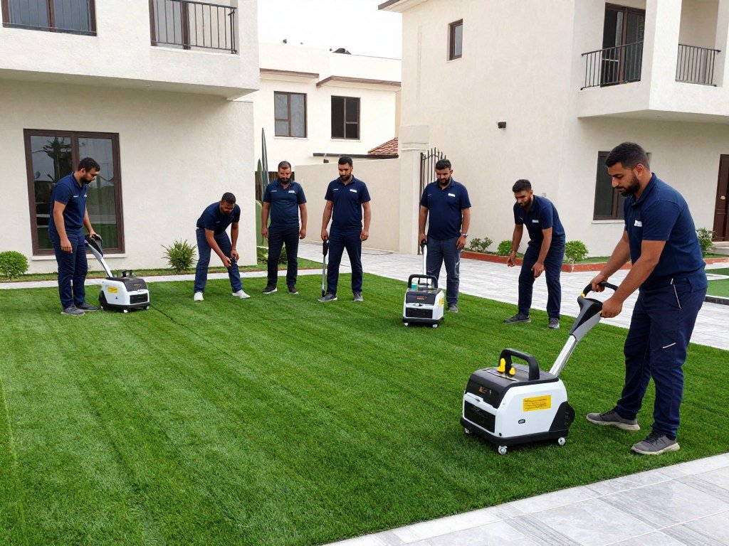 فريق عمل دار الروضة لتركيب العشب الصناعي فريق عمل دار الروضة لتركيب العشب الصناعي