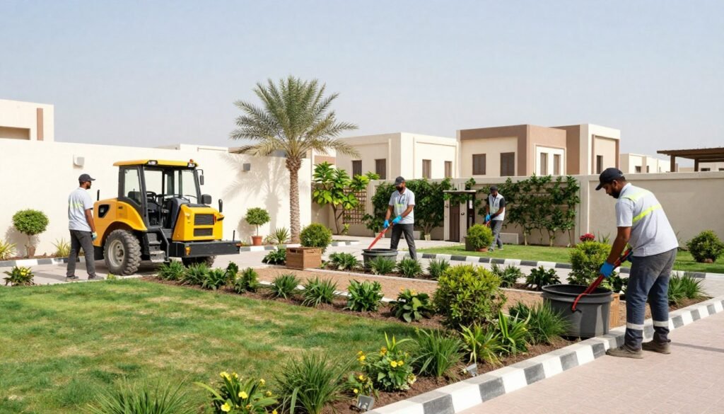 فريق عمل دار الروضة لتنسيق الحدائق