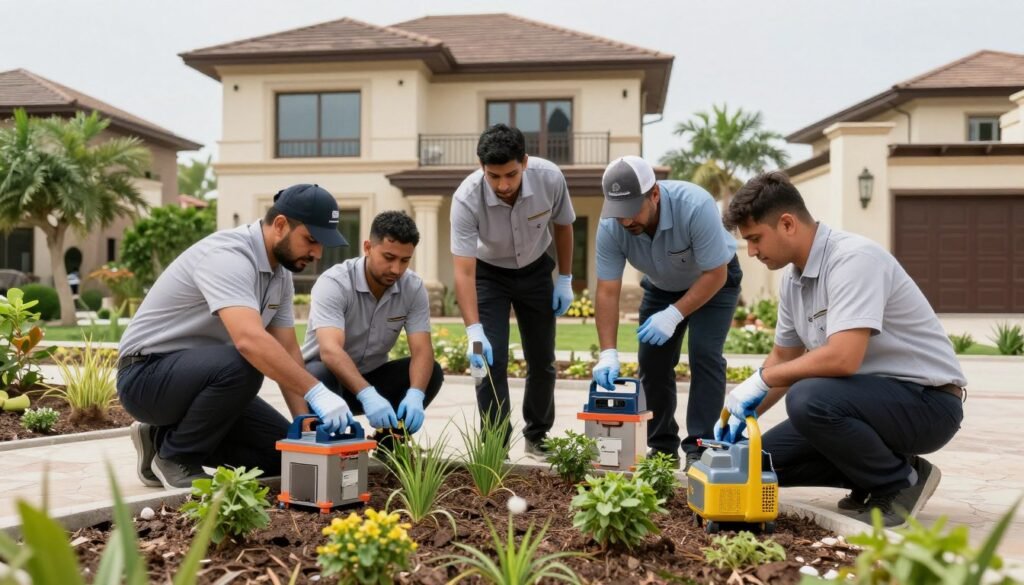 فريق عمل دار الروضة لتنسيق الحدائق في الكويت