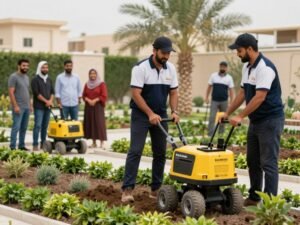 فريق عمل محترف من دار الروضة لتنسيق الحدائق
