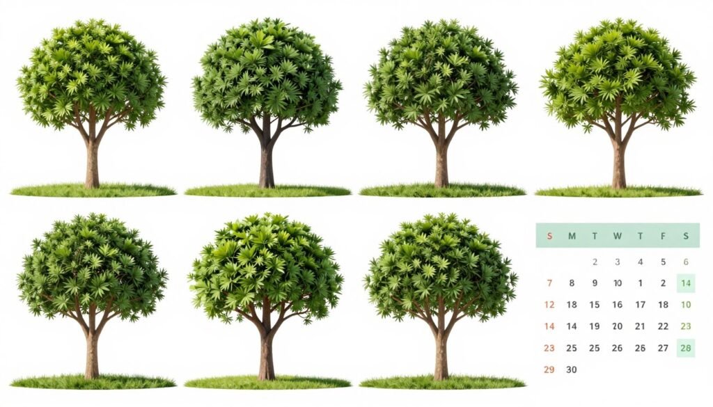 فصول السنة الأربعة وأنسب أوقات تقليم الأشجار في الكويت