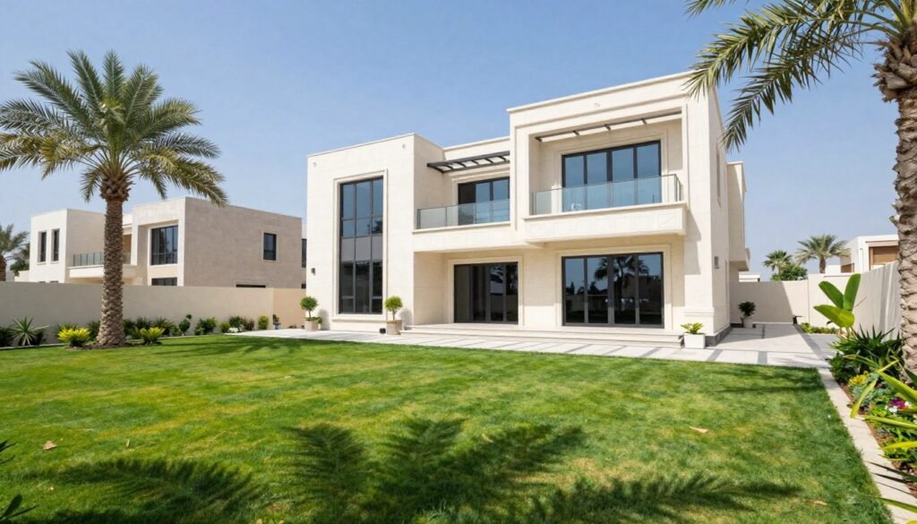 فيلا فاخرة في منطقة القادسية مع حديقة منسقة