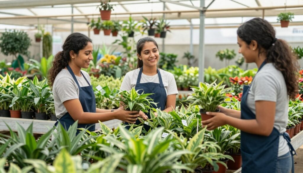 مشتل نباتات في الكويت يستقبل عملاء