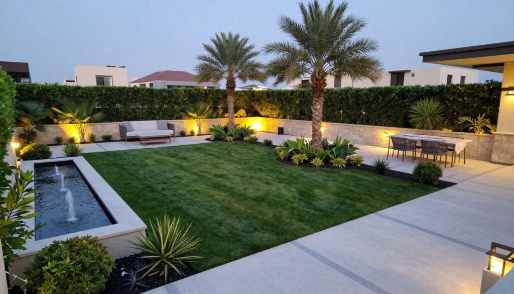 مشروع تنسيق حدائق الروضة مكتمل في الكويت