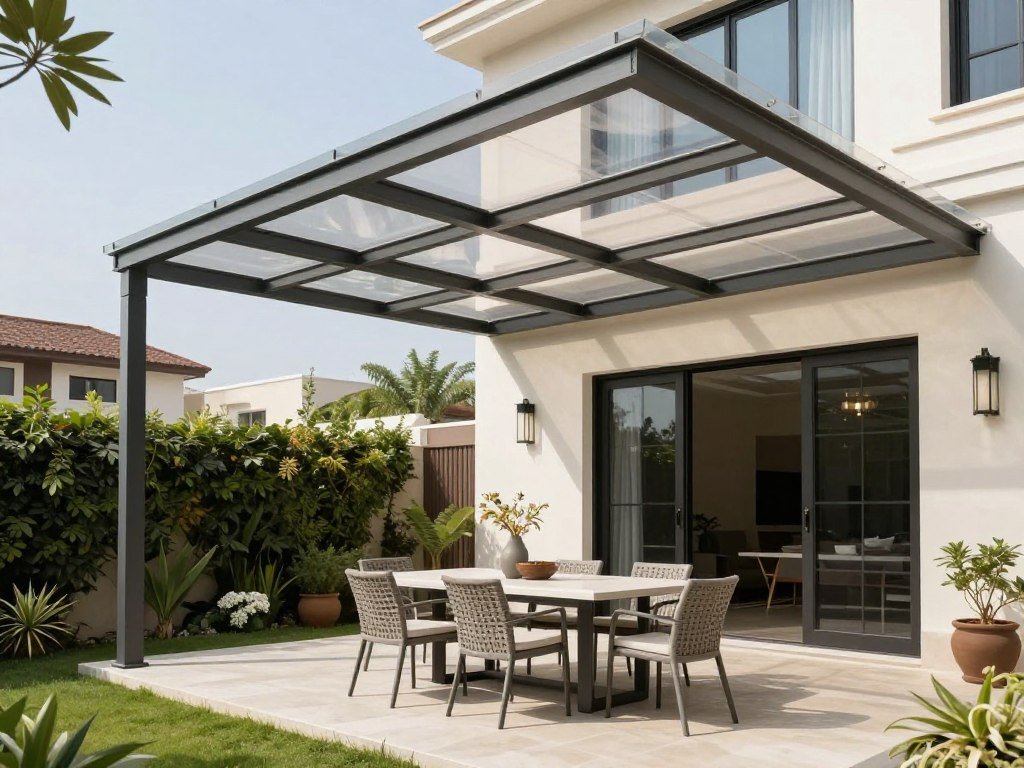 مظلات بولي كربونيت شفافة توفر إضاءة طبيعية