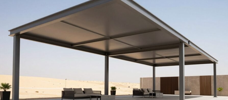 مظلات حديثة في الكويت توفر حماية وجمال للمساحات الخارجية