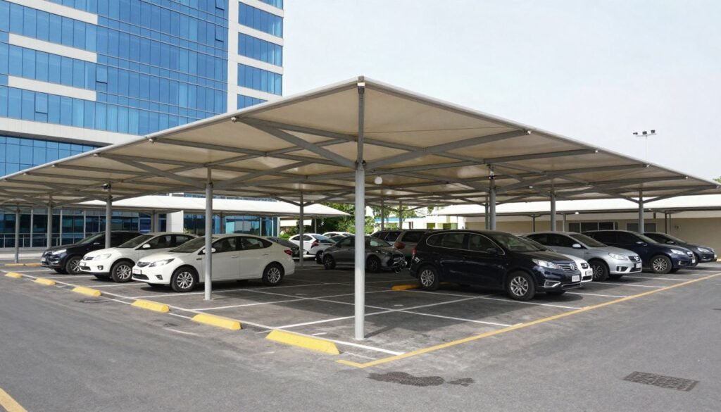 مظلات مواقف سيارات للشركات والمؤسسات