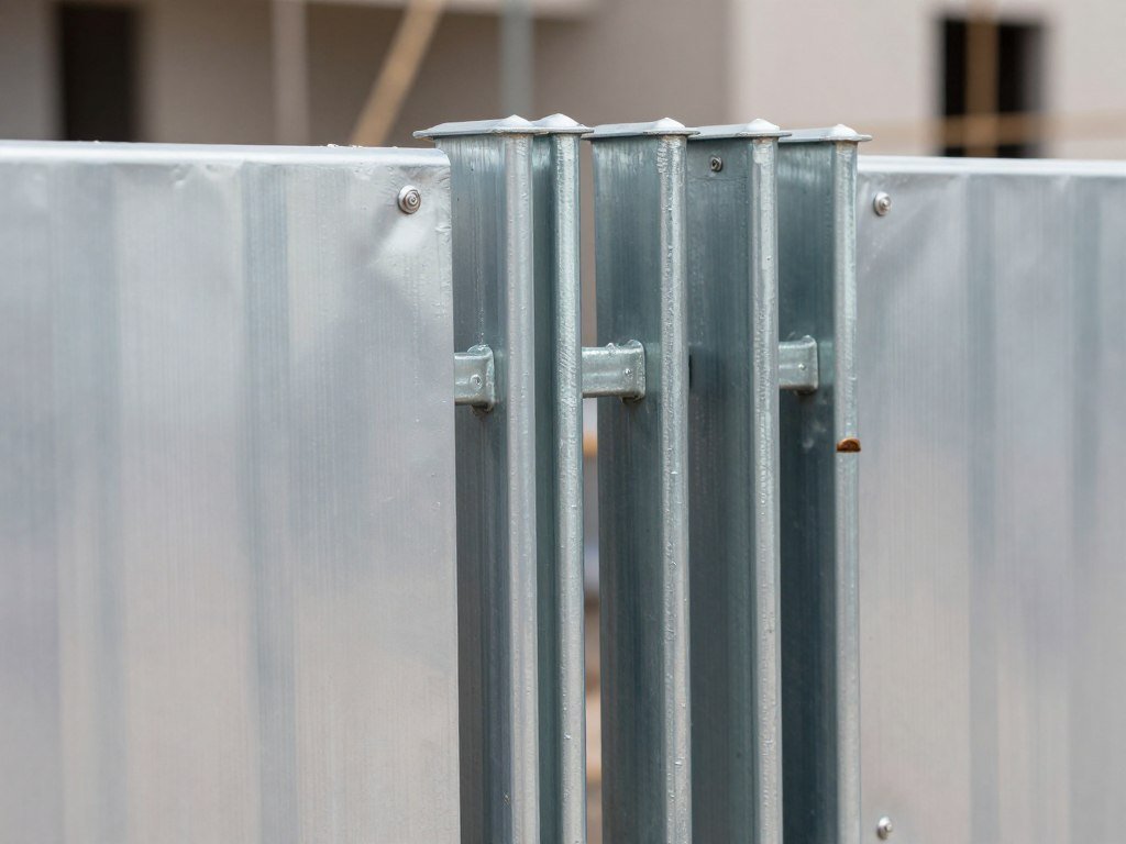 مكونات السياج التركي - أعمدة وألواح معدنية مكونات السياج التركي - أعمدة وألواح معدنية