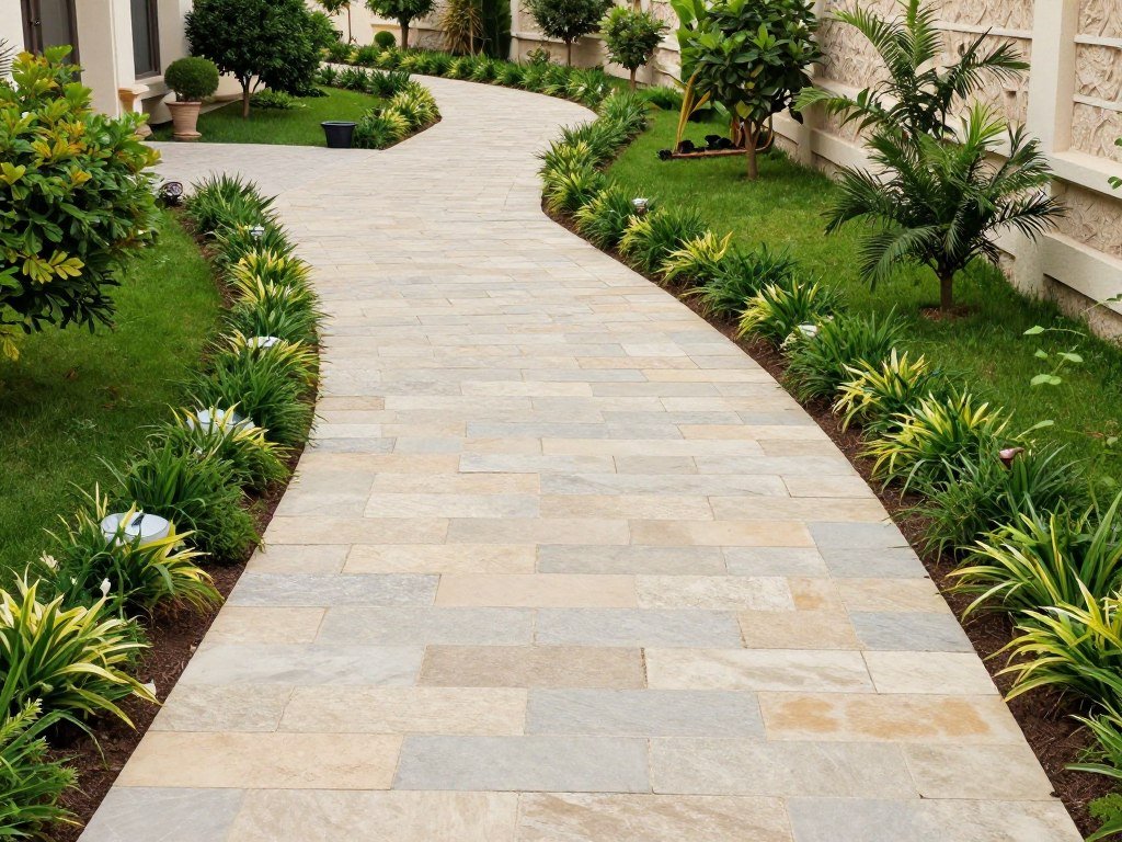 ممرات حدائق مرصوفة بالحجر الطبيعي ممرات حدائق مرصوفة بالحجر الطبيعي