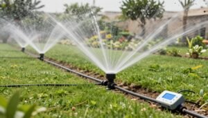 نظام ري أوتوماتيكي حديث للحدائق