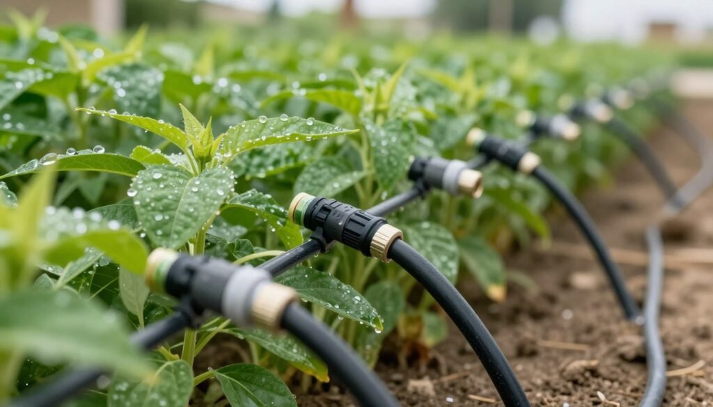 نظام ري تنقيط حديث في حديقة منزل بالأحمدي نظام ري تنقيط حديث في حديقة منزل بالأحمدي